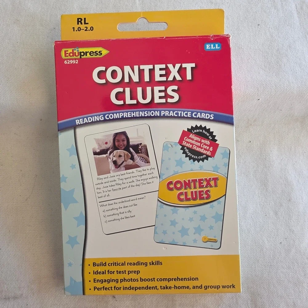 Edupress Reading Comprehension Practice Cards Lot 5 Decks RL 1.0-2.0 READ